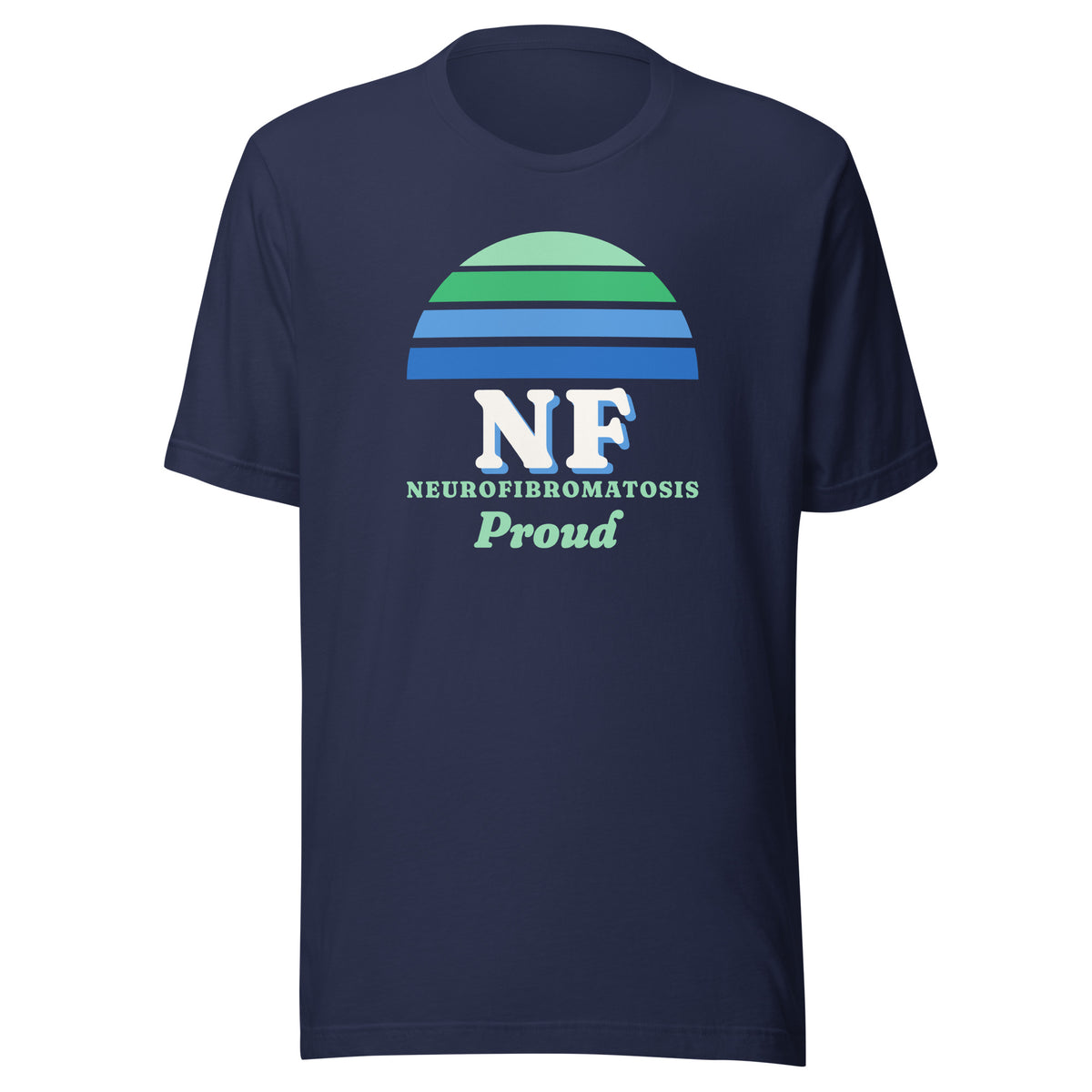 NF Proud tee in Navy, front view.