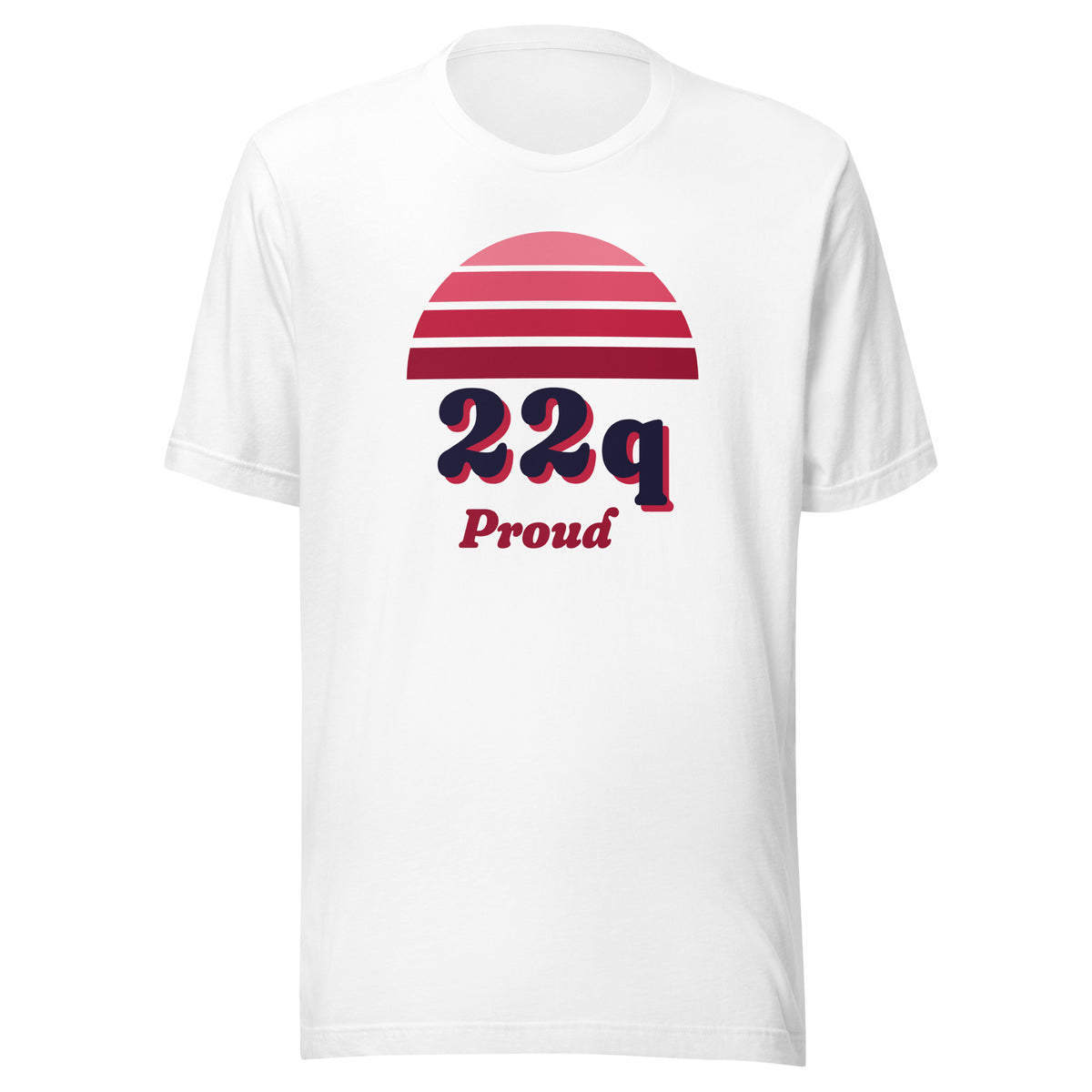 22q Proud tee in White, front view.