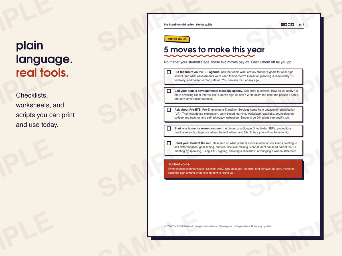 Sample page: 5 moves to make this year, a checklist from the Starter Guide