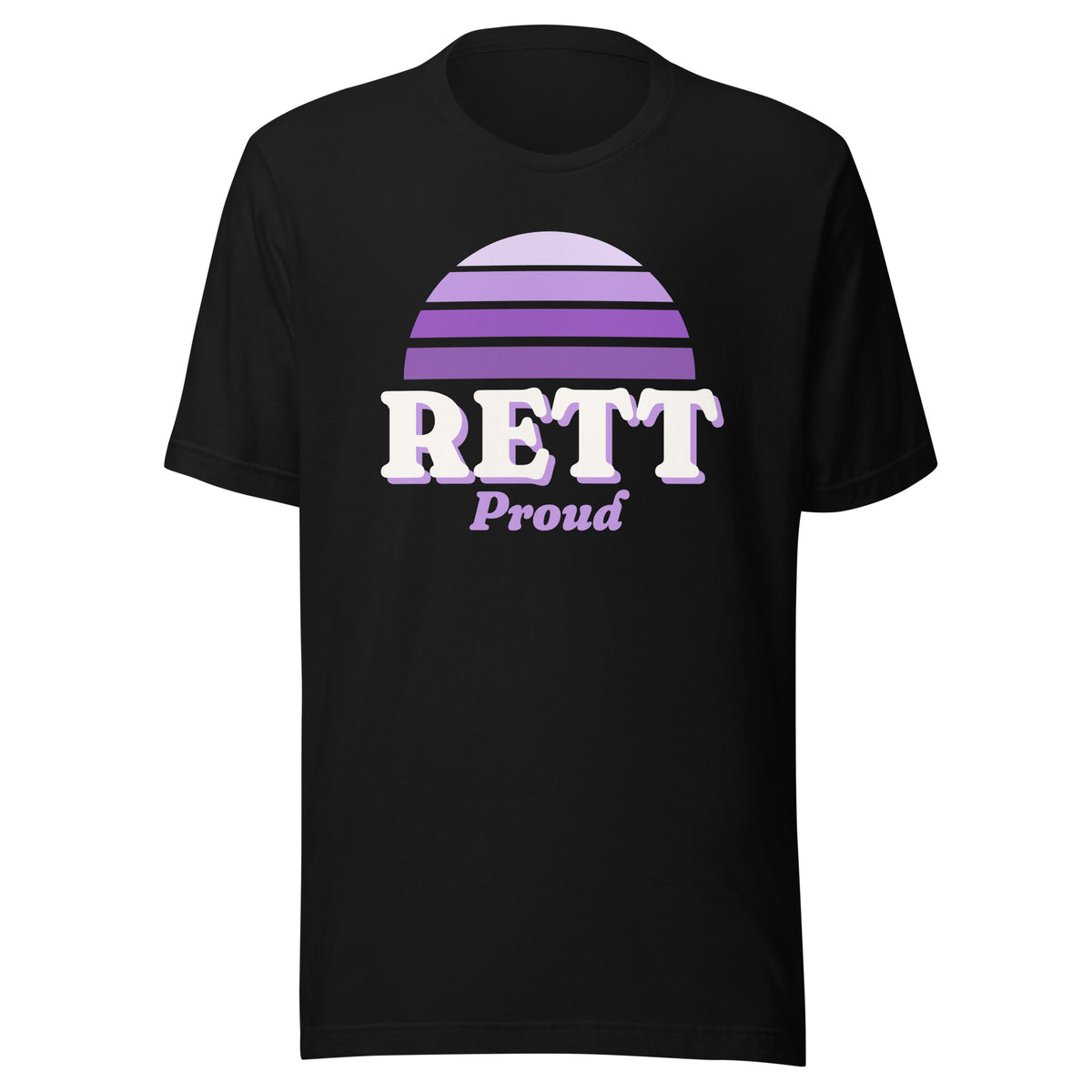 Rett Proud tee in Black, front view.