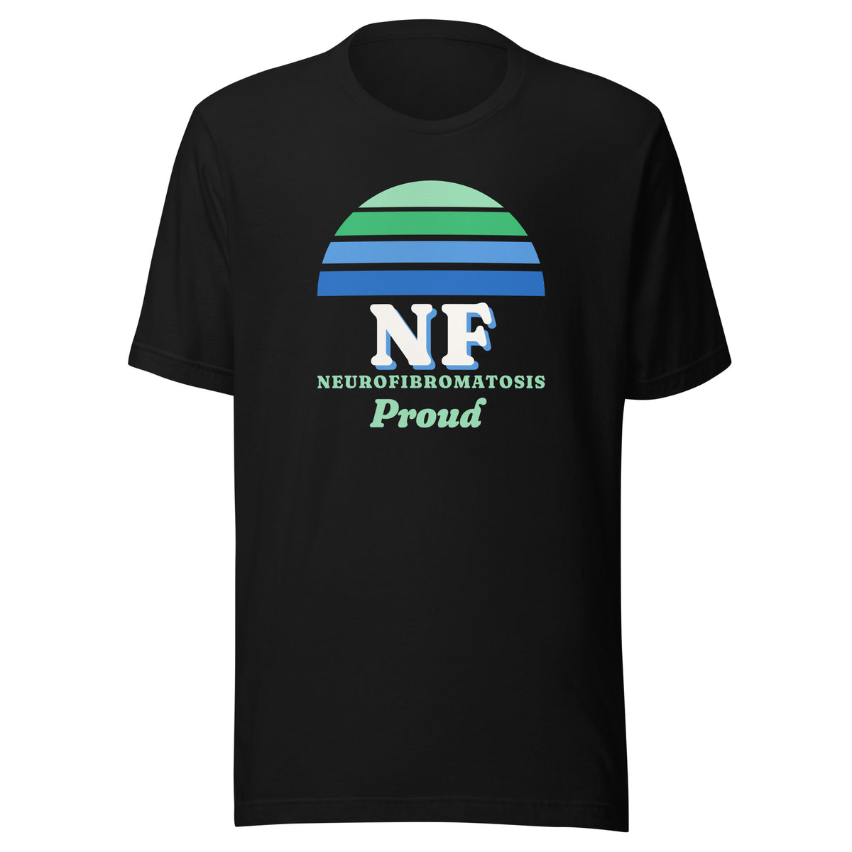 NF Proud tee in Black, front view.