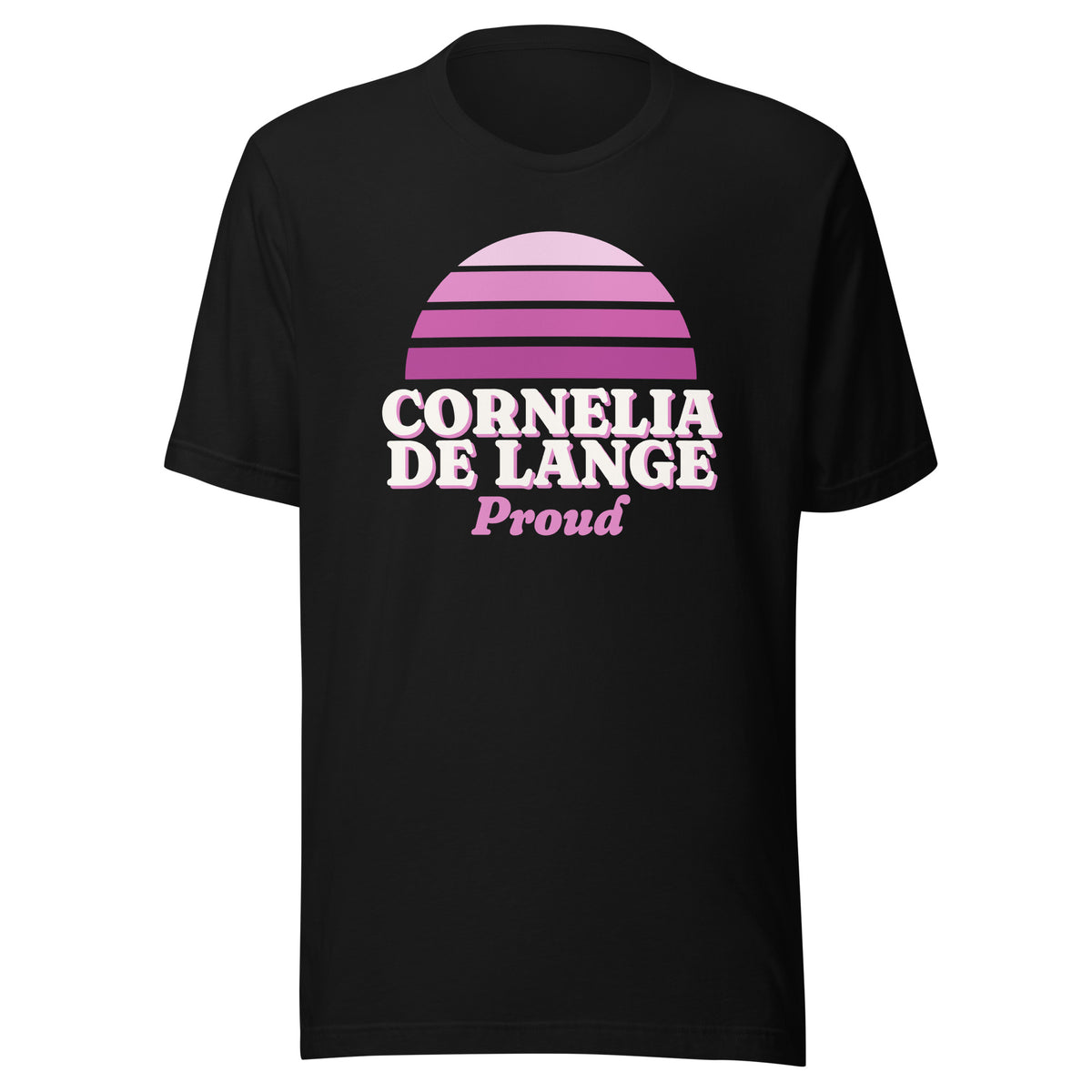 Cornelia de Lange Proud tee in Black, front view.