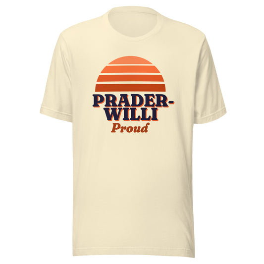 Prader-Willi Proud tee in Natural, front view.