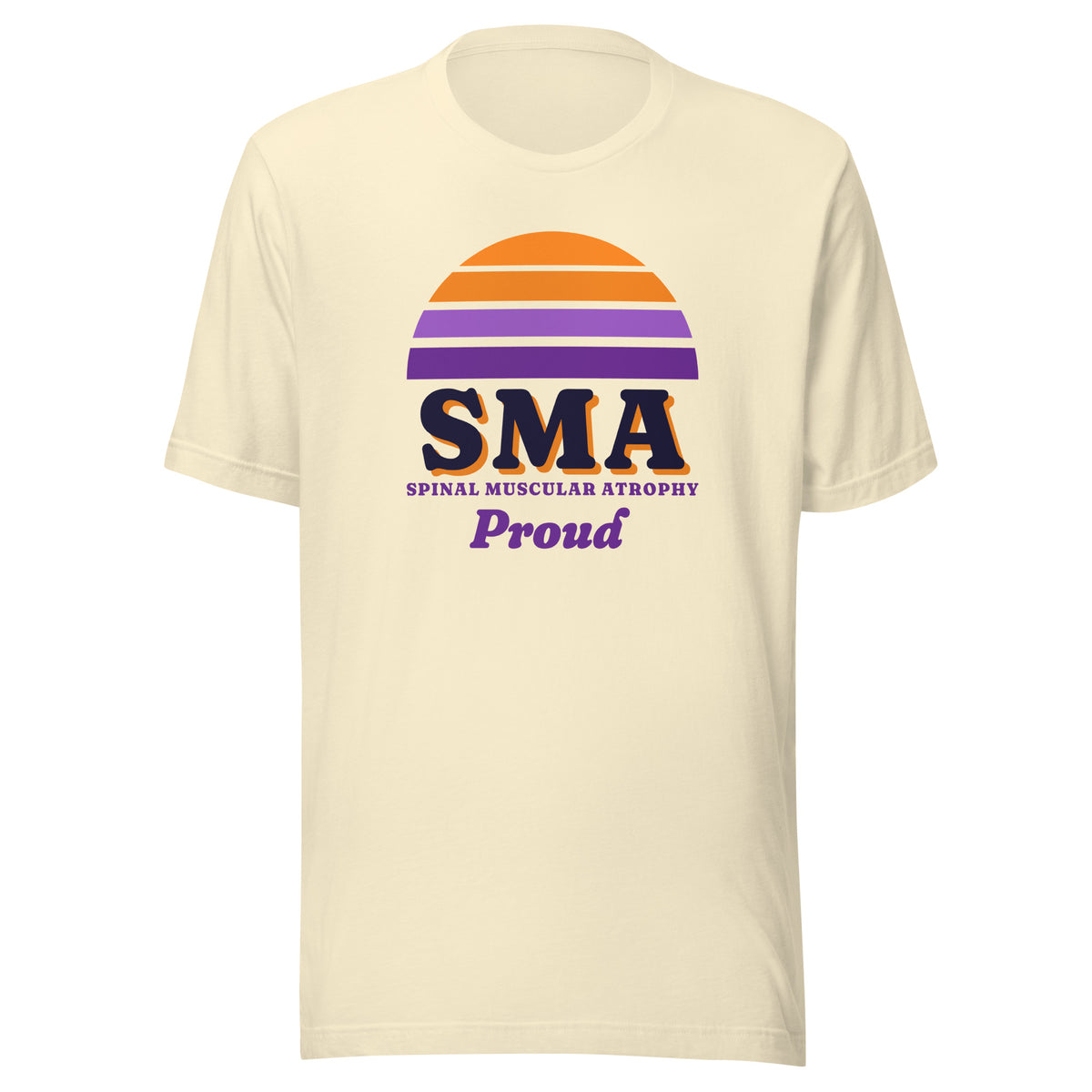 SMA Proud tee in Natural, front view.