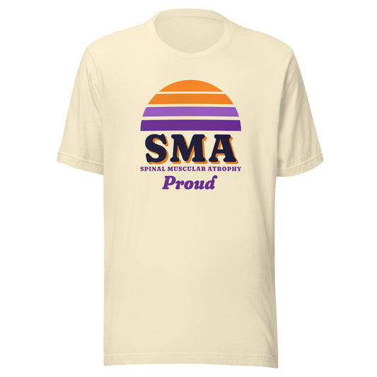 SMA Proud tee in Natural, front view.