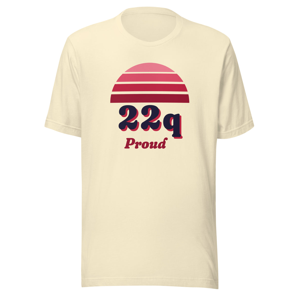 22q Proud tee in Natural, front view.