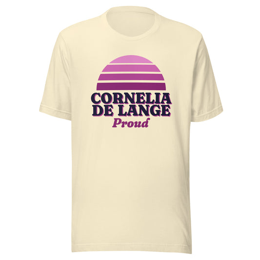 Cornelia de Lange Proud tee in Natural, front view.
