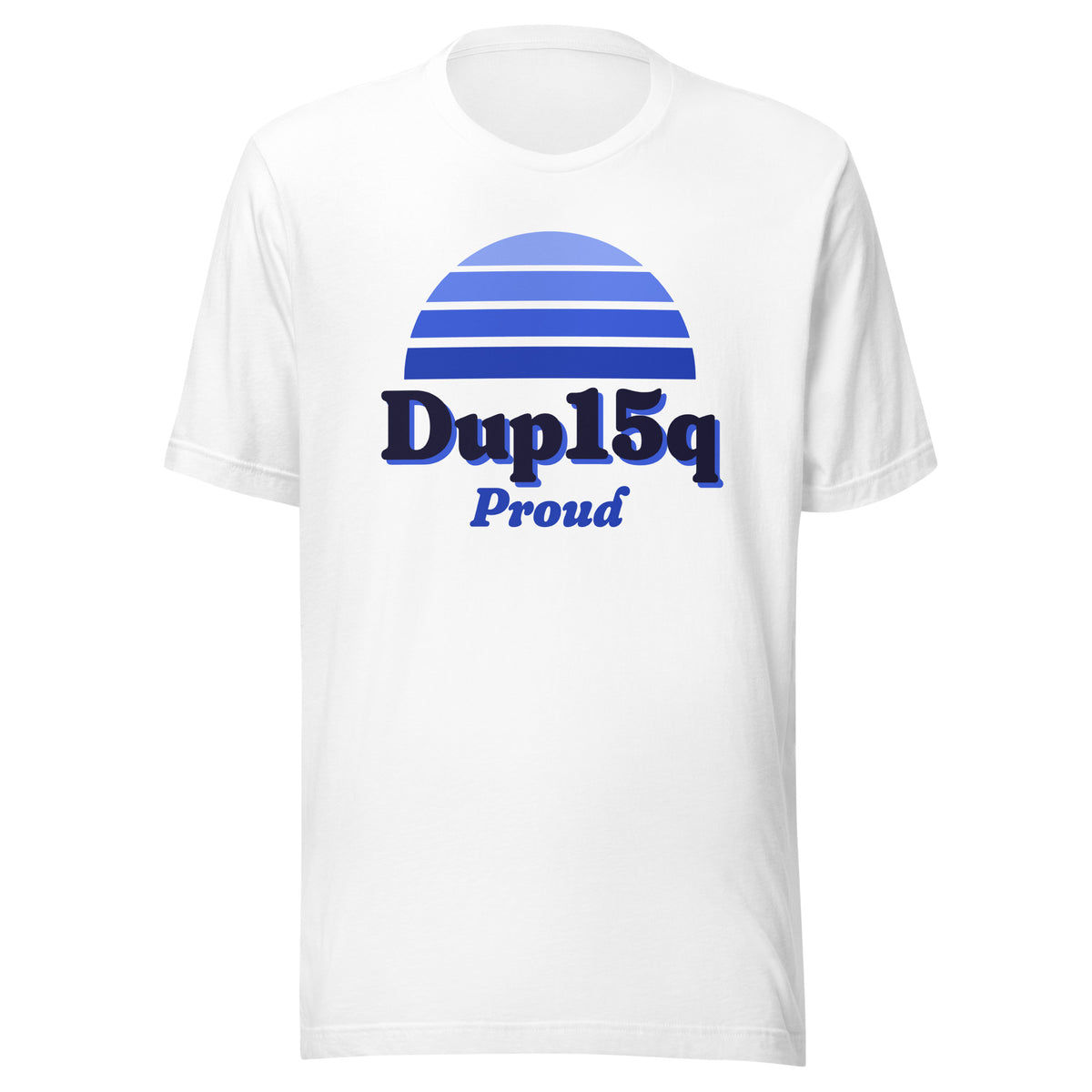 Dup15q Proud tee in White, front view.