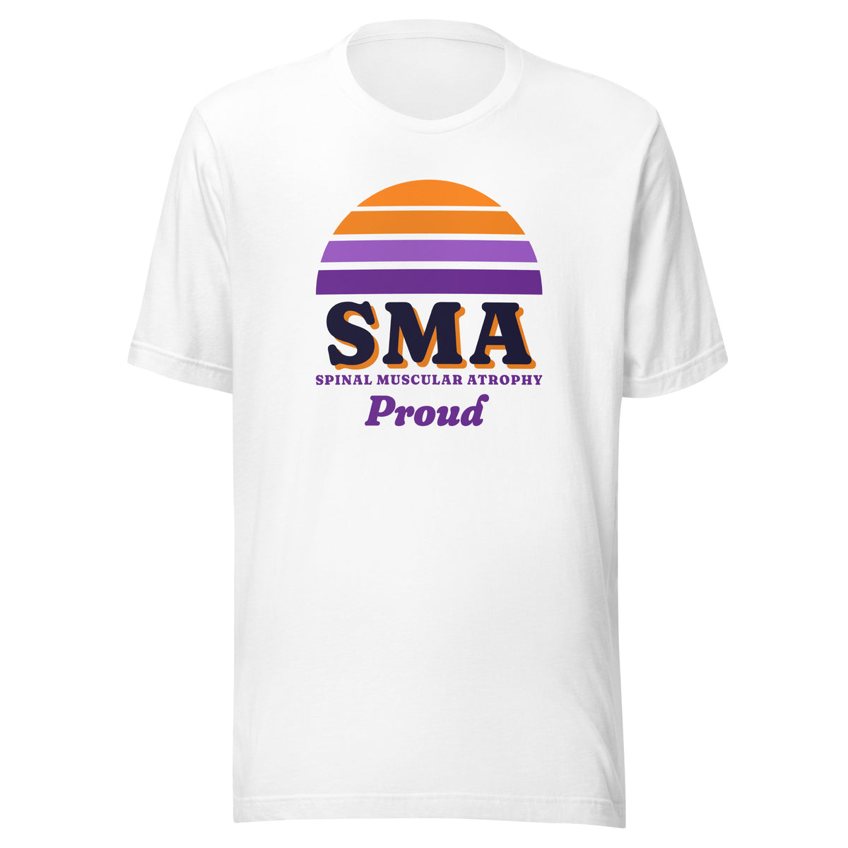 SMA Proud tee in White, front view.