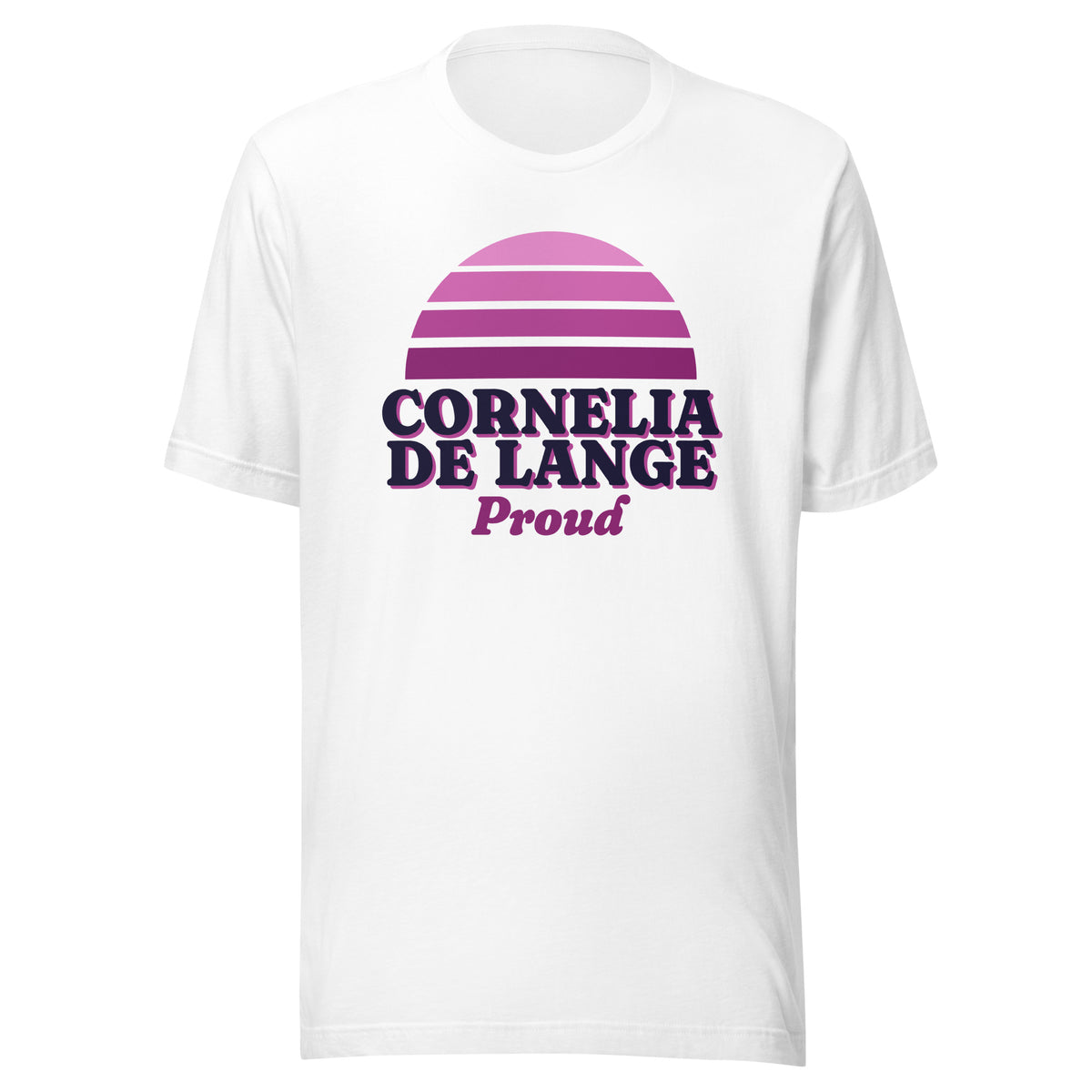 Cornelia de Lange Proud tee in White, front view.